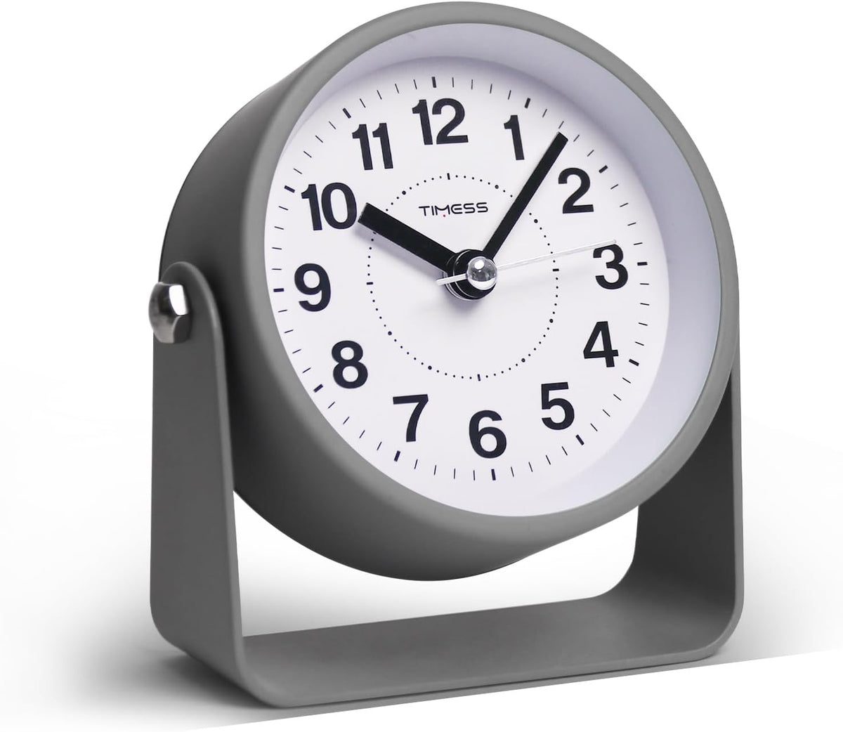 Analog Alarm Clock with Snooze & Light, Silent Non-Ticking, Yellow