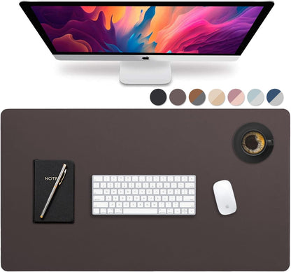 Leather Desk Mat Large 44" x 22", Desk Protector Mat, PU Leather Desk Pad, Large Mouse Pad, Desk Blotter, Desk Pads on Top of Desks, Desk Matt for Desktop, Office Desk Mat (Black)