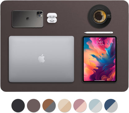 Leather Desk Mat Large 44" x 22", Desk Protector Mat, PU Leather Desk Pad, Large Mouse Pad, Desk Blotter, Desk Pads on Top of Desks, Desk Matt for Desktop, Office Desk Mat (Black)