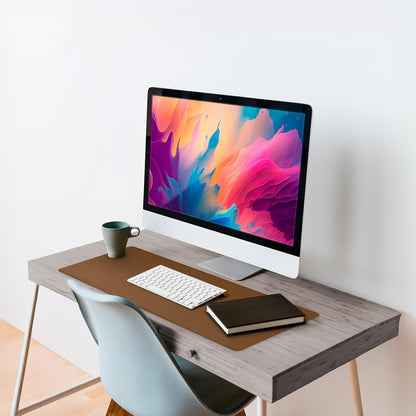 Leather Desk Mat Large 44" x 22", Desk Protector Mat, PU Leather Desk Pad, Large Mouse Pad, Desk Blotter, Desk Pads on Top of Desks, Desk Matt for Desktop, Office Desk Mat (Black)