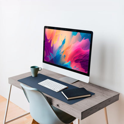 Leather Desk Mat Large 44" x 22", Desk Protector Mat, PU Leather Desk Pad, Large Mouse Pad, Desk Blotter, Desk Pads on Top of Desks, Desk Matt for Desktop, Office Desk Mat (Black)