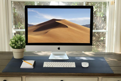 Leather Desk Mat Large 44" x 22", Desk Protector Mat, PU Leather Desk Pad, Large Mouse Pad, Desk Blotter, Desk Pads on Top of Desks, Desk Matt for Desktop, Office Desk Mat (Black)