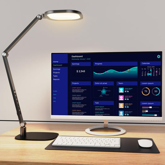 LED Desk Lamp for Home Office, Eye-Caring Diffused Desk Light