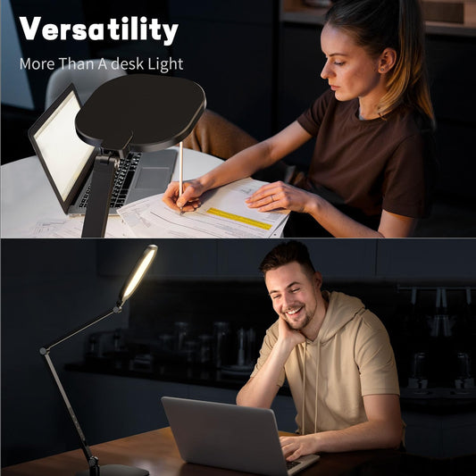 LED Desk Lamp for Home Office, Eye-Caring Diffused Desk Light