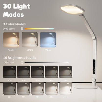 LED Desk Lamp for Home Office, Eye-Caring Diffused Desk Light