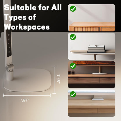 LED Desk Lamp for Home Office, Eye-Caring Diffused Desk Light
