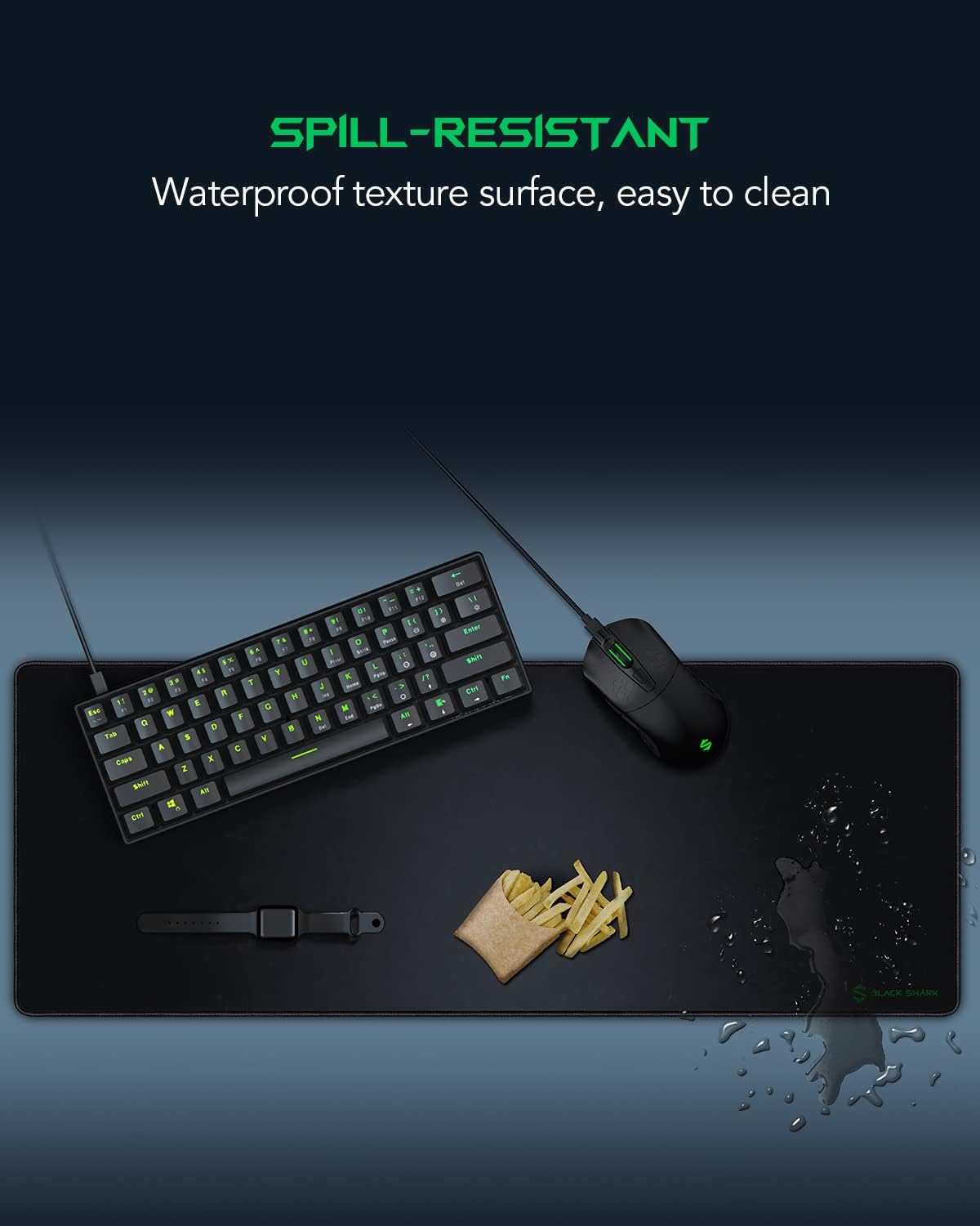 Gaming Mouse Pad Desk Mat 47.2” x 23.6”, Oversized Large Mouse Pad, Non-Slip Mousepad, Super-Thick with Special-Textured Surface, Anti-Fray Stitched Edges, Desk Pad Manta P4