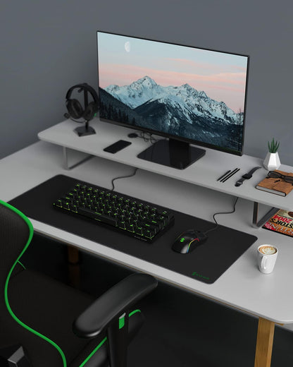 Gaming Mouse Pad Desk Mat 47.2” x 23.6”, Oversized Large Mouse Pad, Non-Slip Mousepad, Super-Thick with Special-Textured Surface, Anti-Fray Stitched Edges, Desk Pad Manta P4