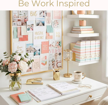 Cardboard Magazine File Holder Set of 4 | Standing File Holder with Floral Boho Design | Foldable Cardboard Bins for Shelves Desk Office Storage