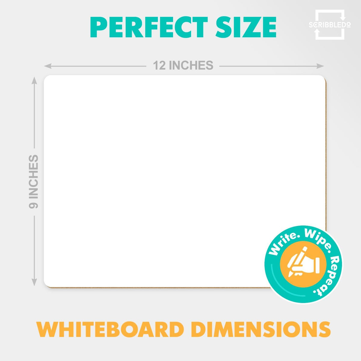 Small Dry Erase Whiteboard for Students 9x12