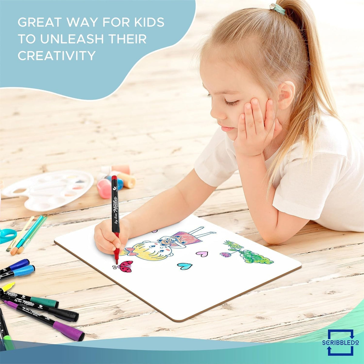 Small Dry Erase Whiteboard for Students 9x12