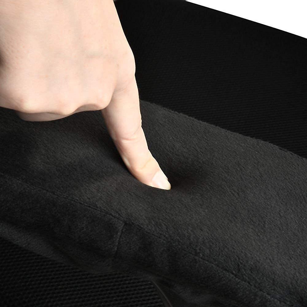 Ergonomic Memory Foam Office Chair Armrest Pads, Comfy Gaming Chair Arm Rest Covers for Elbows and Forearms Pressure Relief(Set of 2), Stretch Fit, Black