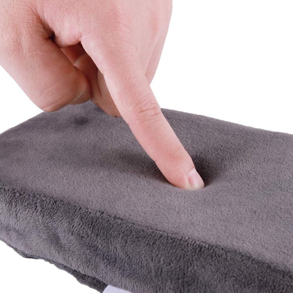 Ergonomic Memory Foam Office Chair Armrest Pads, Comfy Gaming Chair Arm Rest Covers for Elbows and Forearms Pressure Relief(Set of 2), Stretch Fit, Black