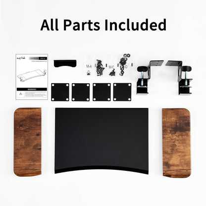 Keyboard Tray Under Desk Pull Out with C Clamp Mount, Computer Keyboard & Mouse Tray, 25.6 (30 Including Clamps) x 11.8 inch Slide-Out Platform Computer Drawer for Typing, Black, DSF1