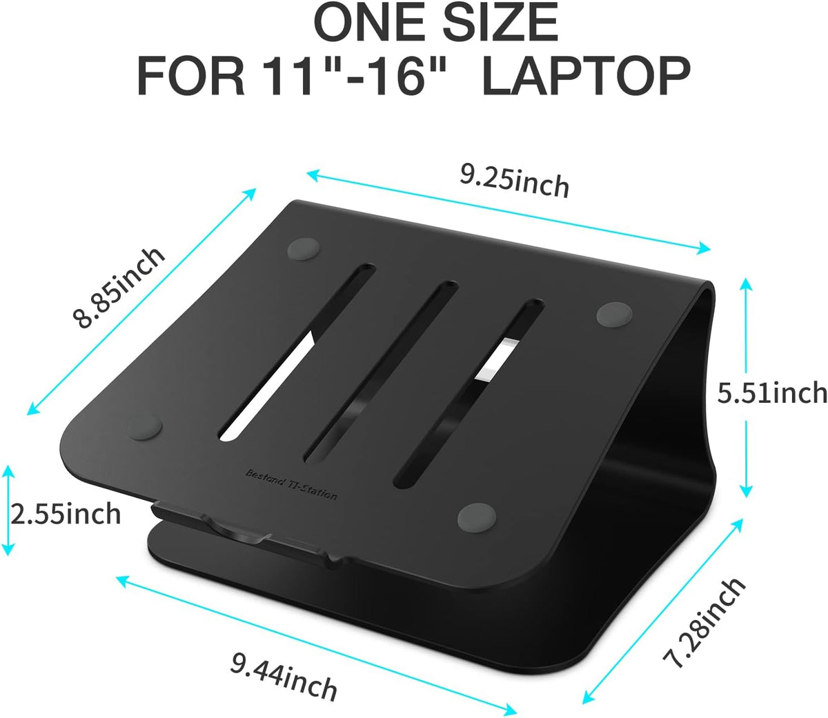 Laptop Stand Aluminum Cooling Computer Stand Holder for Apple MacBook Air Pro 11-16" Laptops (Gray)
