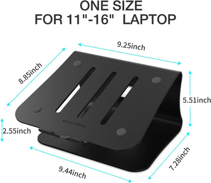Laptop Stand Aluminum Cooling Computer Stand Holder for Apple MacBook Air Pro 11-16" Laptops (Gray)
