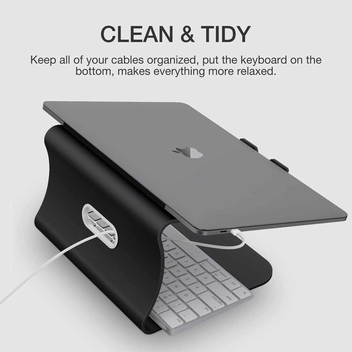 Laptop Stand Aluminum Cooling Computer Stand Holder for Apple MacBook Air Pro 11-16" Laptops (Gray)