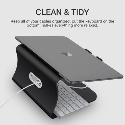 Laptop Stand Aluminum Cooling Computer Stand Holder for Apple MacBook Air Pro 11-16" Laptops (Gray)
