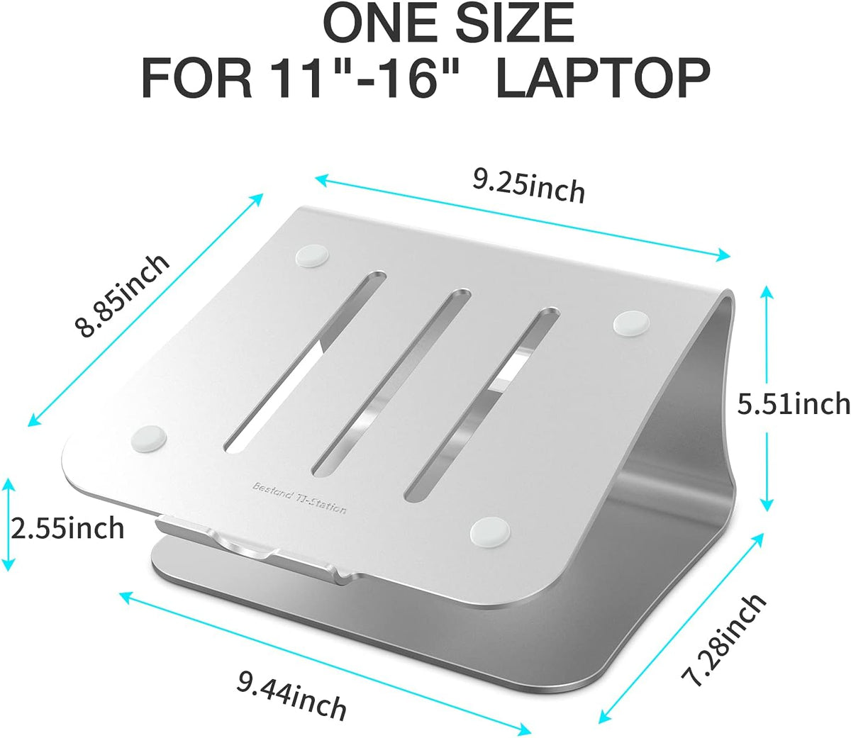 Laptop Stand Aluminum Cooling Computer Stand Holder for Apple MacBook Air Pro 11-16" Laptops (Gray)