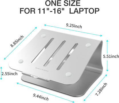 Laptop Stand Aluminum Cooling Computer Stand Holder for Apple MacBook Air Pro 11-16" Laptops (Gray)