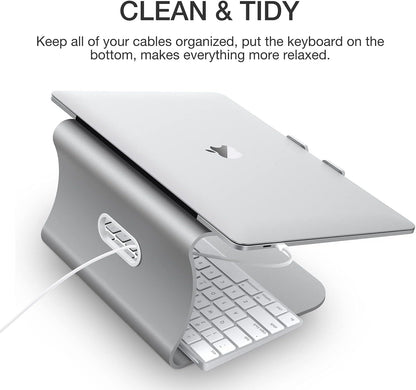 Laptop Stand Aluminum Cooling Computer Stand Holder for Apple MacBook Air Pro 11-16" Laptops (Gray)