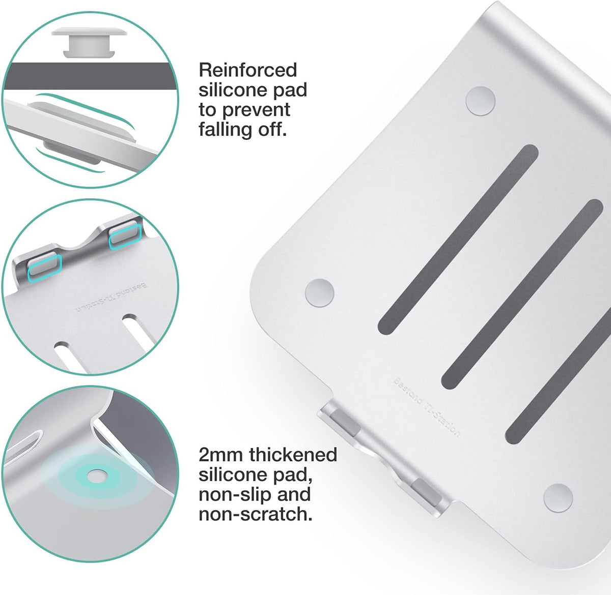 Laptop Stand Aluminum Cooling Computer Stand Holder for Apple MacBook Air Pro 11-16" Laptops (Gray)