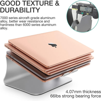 Laptop Stand Aluminum Cooling Computer Stand Holder for Apple MacBook Air Pro 11-16" Laptops (Gray)