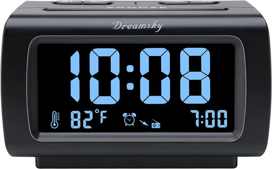 Alarm Clock Radio for Bedrooms with Battery Backup