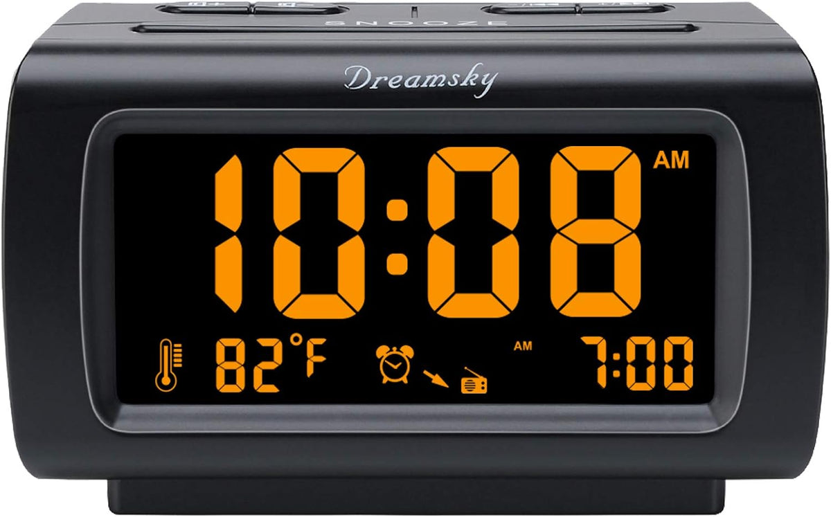 Alarm Clock Radio for Bedrooms with Battery Backup