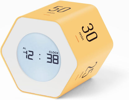 Multi-Hexagon Clock Timer, Cube, Backlight, Countup/Down (Yellow)
