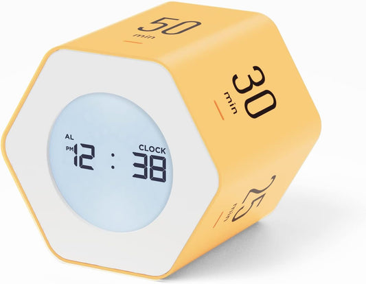 Multi-Hexagon Clock Timer, Cube, Backlight, Countup/Down (Yellow)