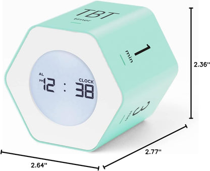 Multi-Hexagon Clock Timer, Cube, Backlight, Countup/Down (Yellow)