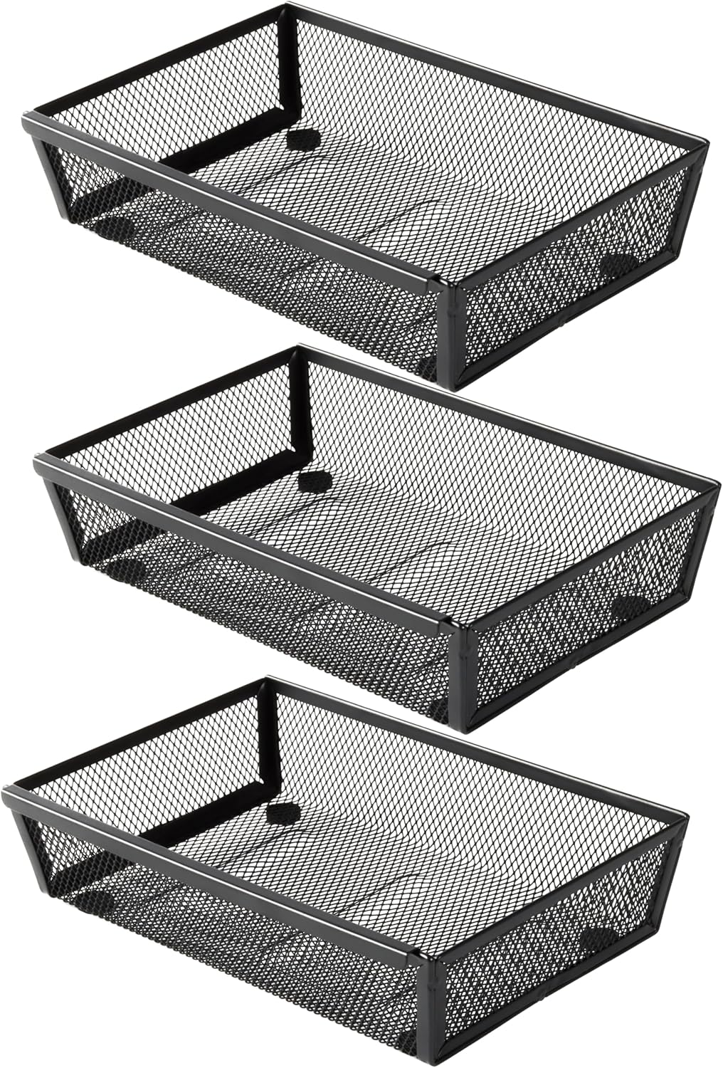 Large Clear Plastic Drawer Organizer Tray Cutlery Utensil Makeups Drawer Organizers 12" X 6"