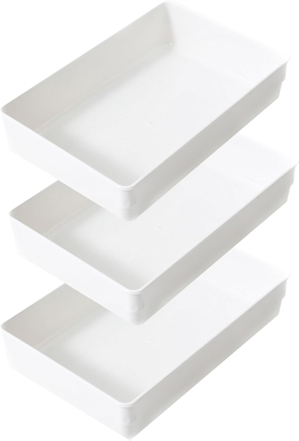 Large Clear Plastic Drawer Organizer Tray Cutlery Utensil Makeups Drawer Organizers 12" X 6"