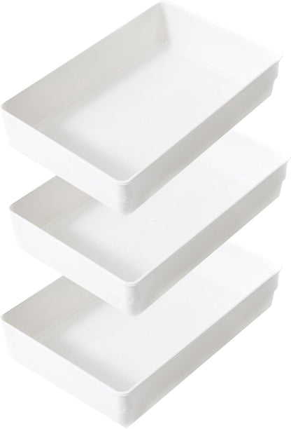 Large Clear Plastic Drawer Organizer Tray Cutlery Utensil Makeups Drawer Organizers 12" X 6"