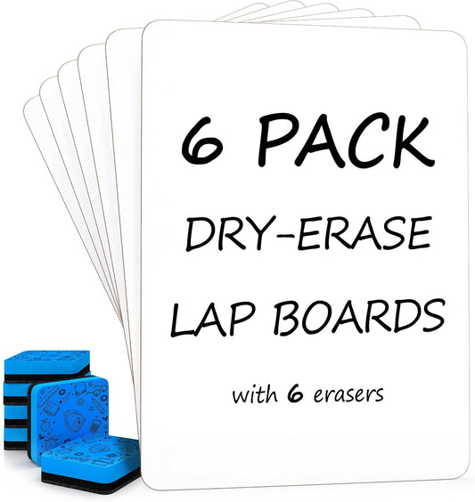 Small Dry Erase Whiteboards for Students, 6 Pack 9 x 12