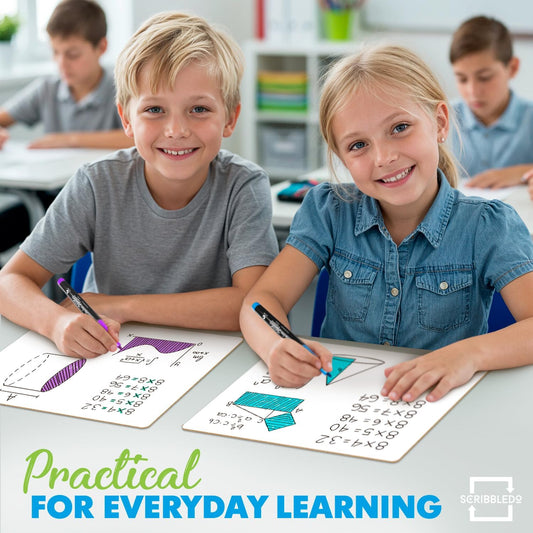 Small Dry Erase Whiteboards for Students, 6 Pack 9 x 12