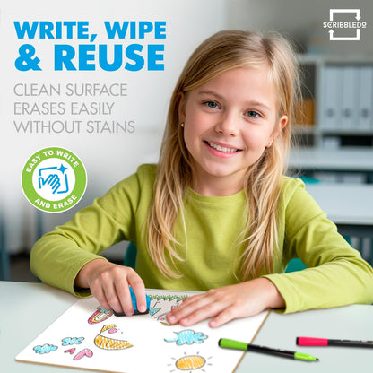 Small Dry Erase Whiteboards for Students, 6 Pack 9 x 12