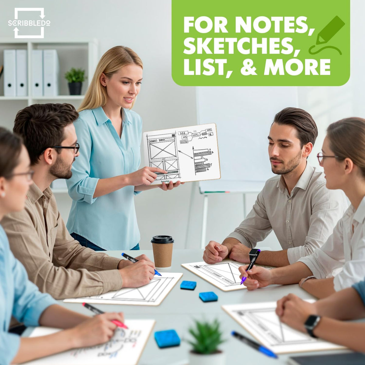 Small Dry Erase Whiteboards for Students, 6 Pack 9 x 12