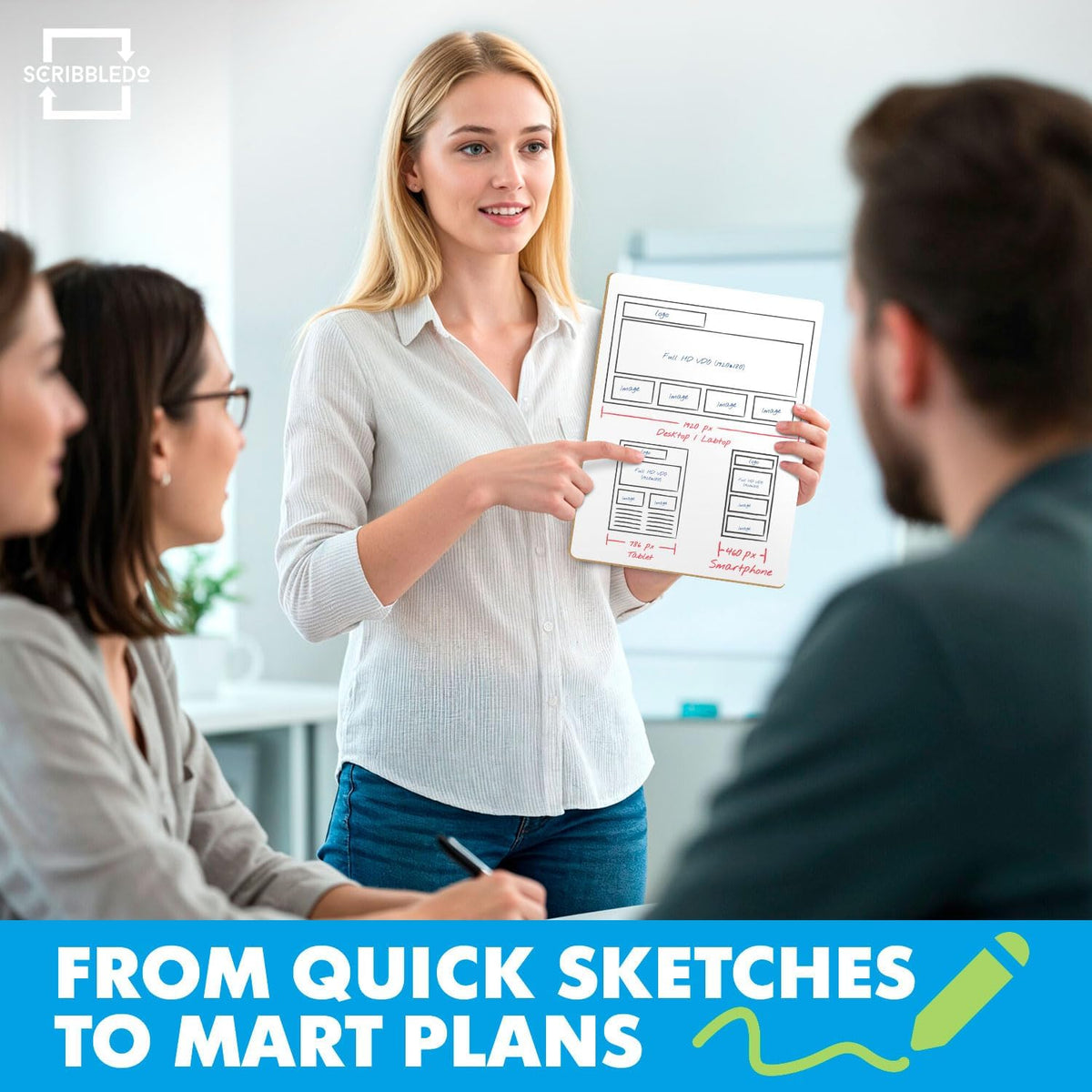 Small Dry Erase Whiteboards for Students, 6 Pack 9 x 12