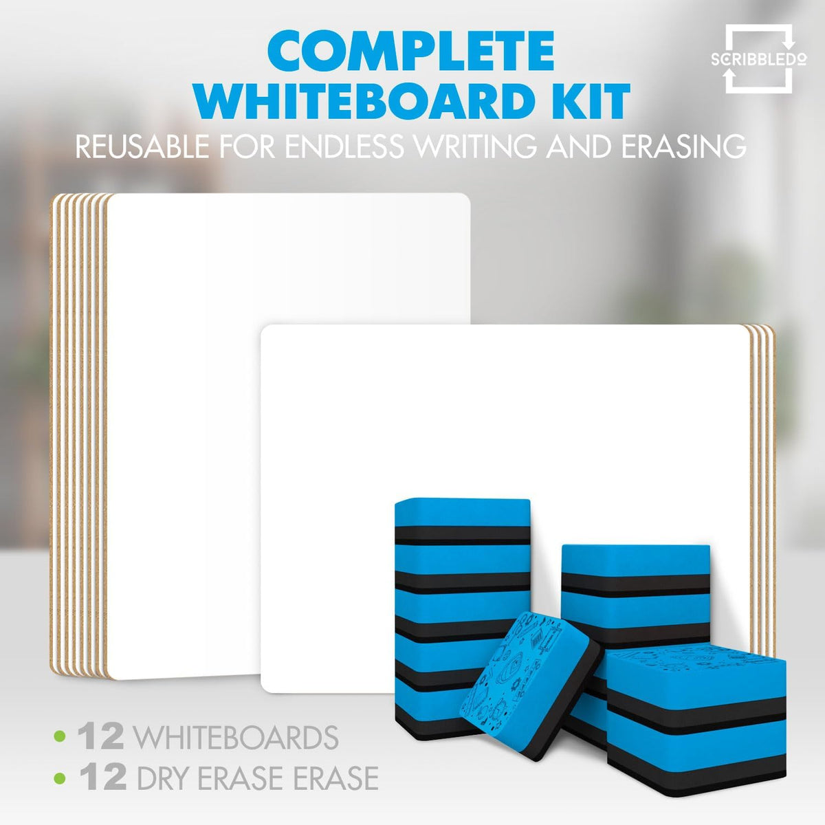 Small Dry Erase Whiteboards for Students, 6 Pack 9 x 12