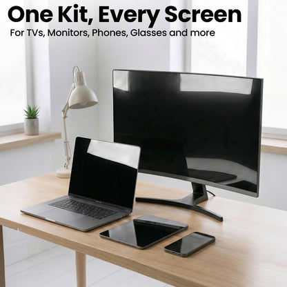 ® TV Screen Cleaner Spray (Streak-Free) TV Screen Cleaner for Smart TV, LCD, LED, OLED | Computer Screen Cleaner Spray and Wipe Microfiber Cloth for TV, Monitor, Laptop, iPad, Car, Tesla & More