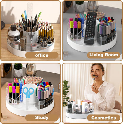 CraftGenes Rotating Organizer, Clear Acrylic Pen Holder, Marker Organizer