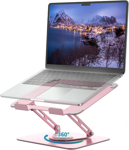 ALASHI 360° Rotating Laptop Stand, Multi-Angle, 10-17", White