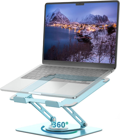 ALASHI 360° Rotating Laptop Stand, Multi-Angle, 10-17", White