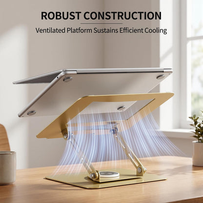 ALASHI 360° Rotating Laptop Stand, Multi-Angle, 10-17", White