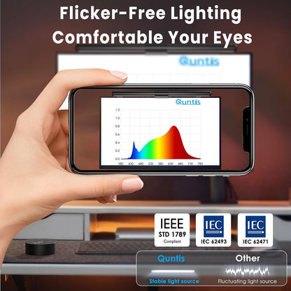 Monitor Light Bar with Remote Control, Fit for Curved/Flat Monitor, Eye-Care USB Computer Lamp Dimmable Screen Light Bar with Auto-Dimming, No Glare Home Office Gaming Desk Lamp