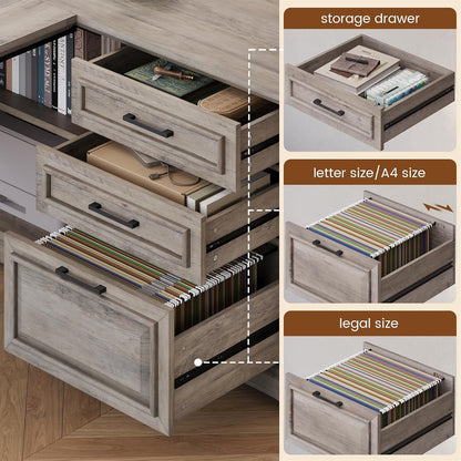 Farmhouse Corner Desk for Small Space, White Small Computer Desk