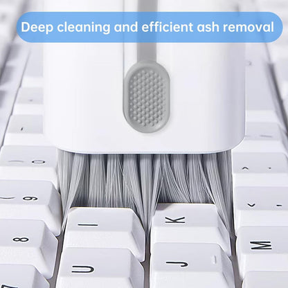 7 in 1 Laptop Cleaning Kit Keyboard Cleaner,Computer Tech Cleaning Brush,Earbuds Camera PC Monitor Screen Cleaner Computer Clean Tools Kit Corner Gap Duster Keycap Puller(Grey)