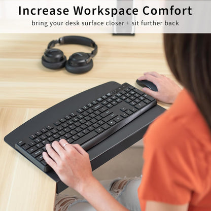 Black 17 in Corner Desk Connector Platform, DESK-AC07S